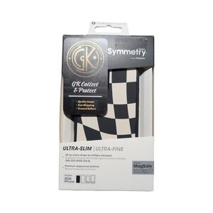 O3-N OtterBox iPhone 16 Symmetry Series Case - Wavy Charcoal Checkers